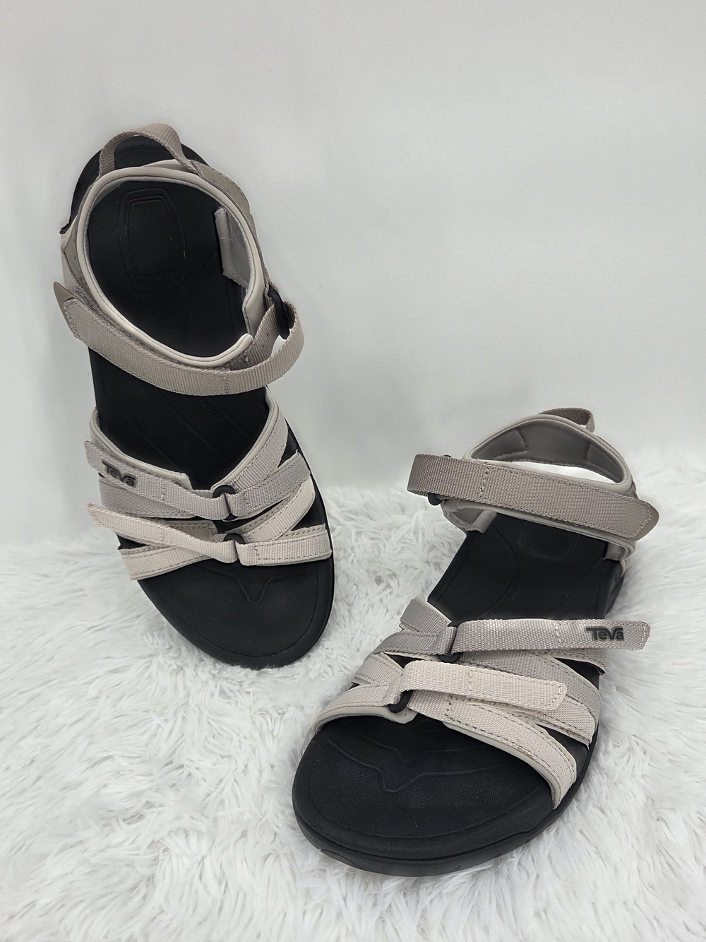 Teva Tirra Women's US 8 Beige Black Adjustable Outdoor Sport Hiking Sandals